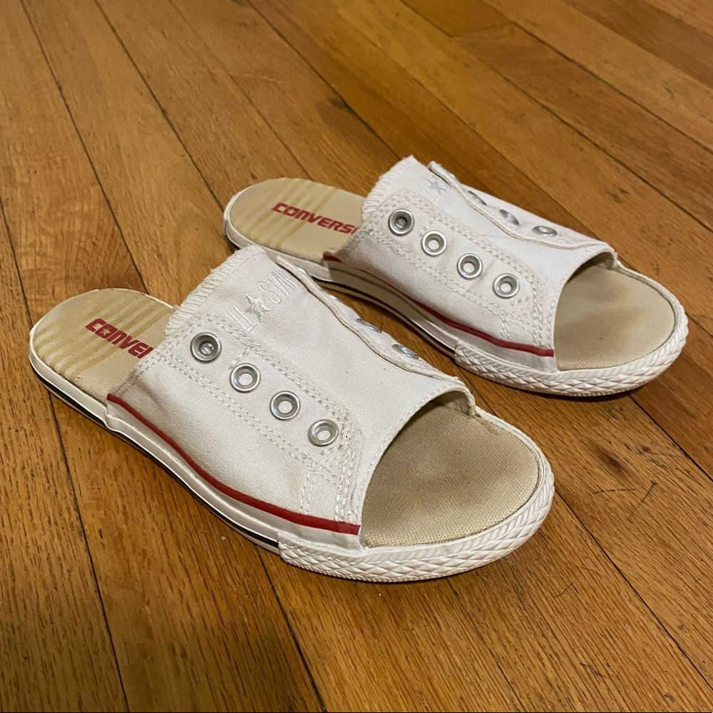 Converse • white slides